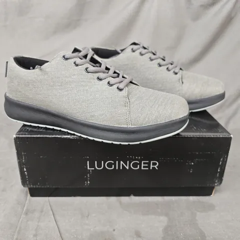 BOXED PAIR OF LUGINGER SHOES IN GREY SIZE EU 41
