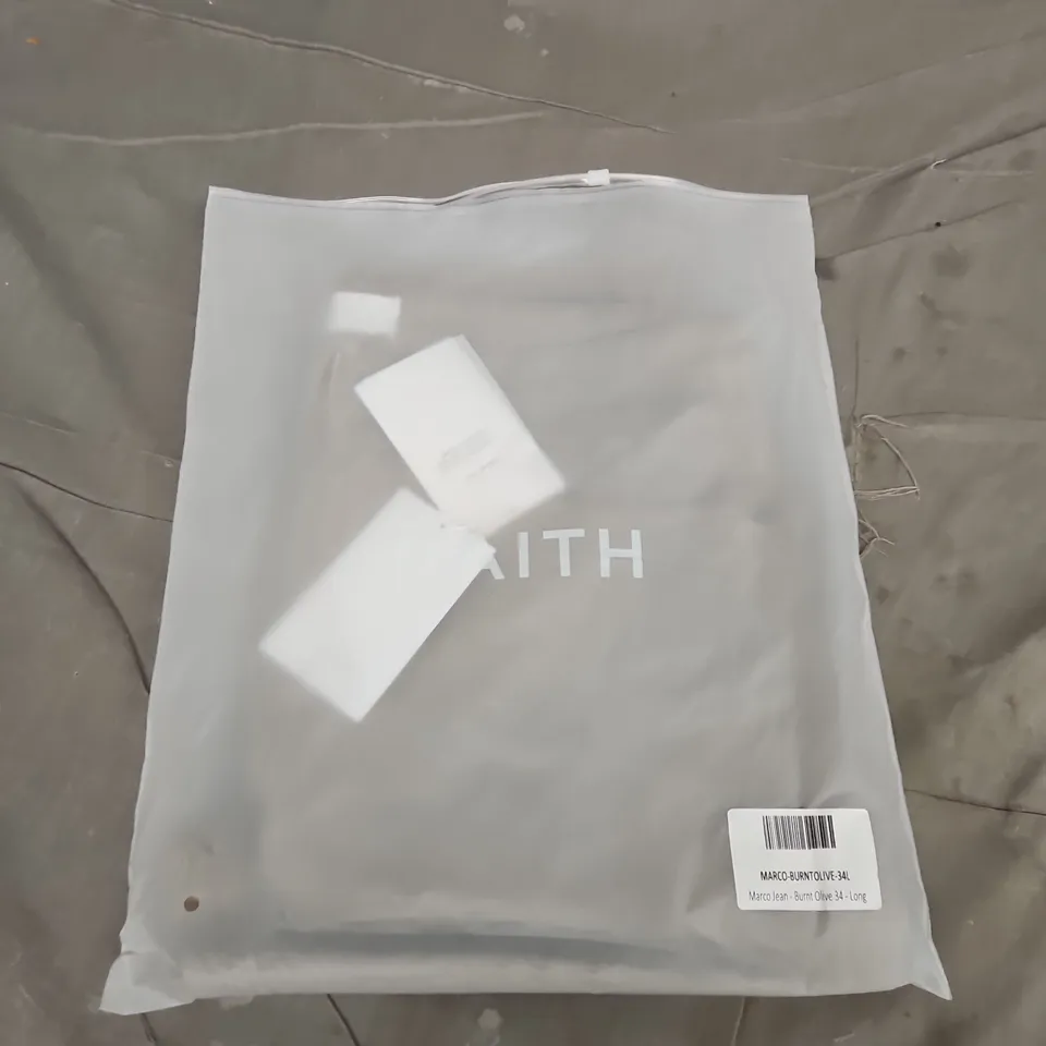 BAGGED RAITH MARCO JEAN – BURNT OLIVE JEANS, UK 34L
