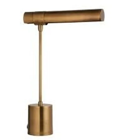 BOXED HOUSE ADDITIONS HIERO 1 LIGHT TABLE LAMP ANTIQUE BRUSHED GOLD 55CM