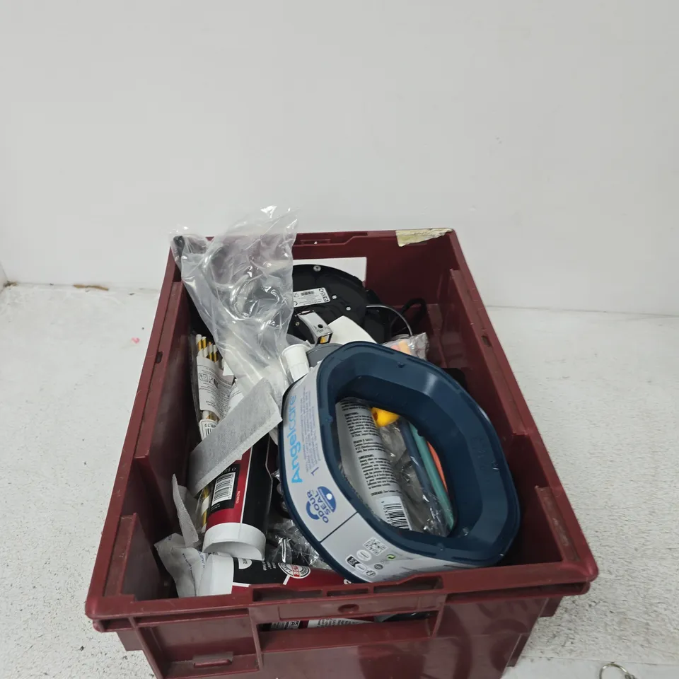 TOTE OF APPROXIMATELY 12 ASSORTED ITEMS TO INCLUDE: RING PULL SAFETY ALARM