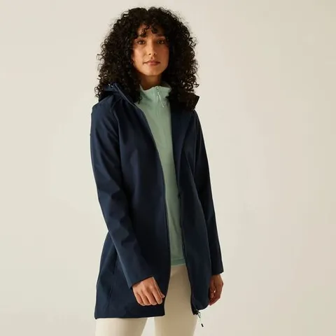 BRAND NEW REGATTA WOMEN'S CARISBROOKE SOFTSHELL JACKET NAVY ARUBA BLUE SIZE 16