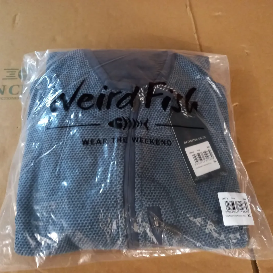 BAGGED WEIRDFISH LOXLEY RECYCLED FULL ZIP HONEYCOMB FLEECE - XL