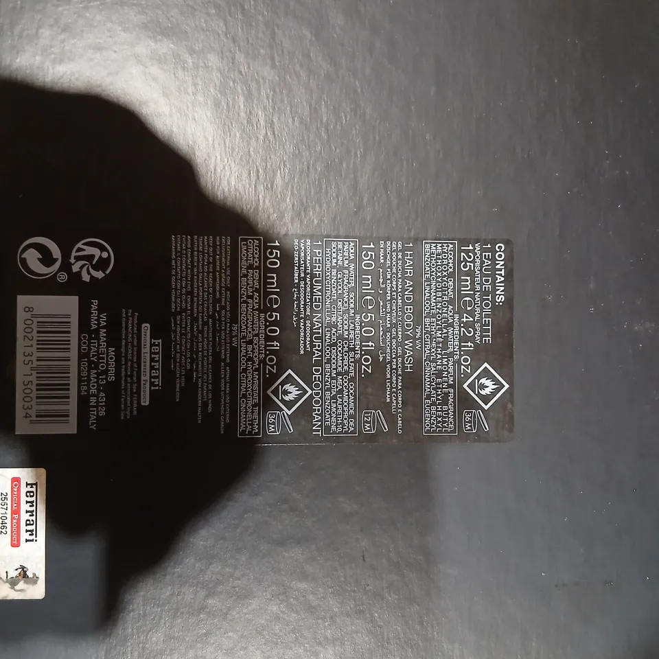 SCUDERIA FERRARI BLACK GIFT SET – EAU DE TOILETTE & HAIR & BODY WASH, 150 ML