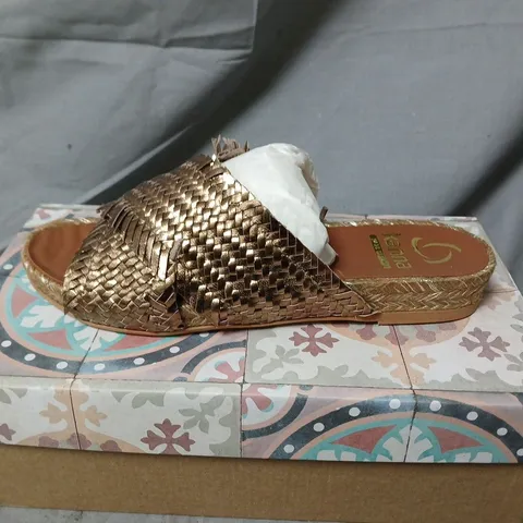 KANNA ZAPATOS DESIGNER SHOES β DULCE-TRENZ BRONZE SANDALS, UK 5 (EU 38)