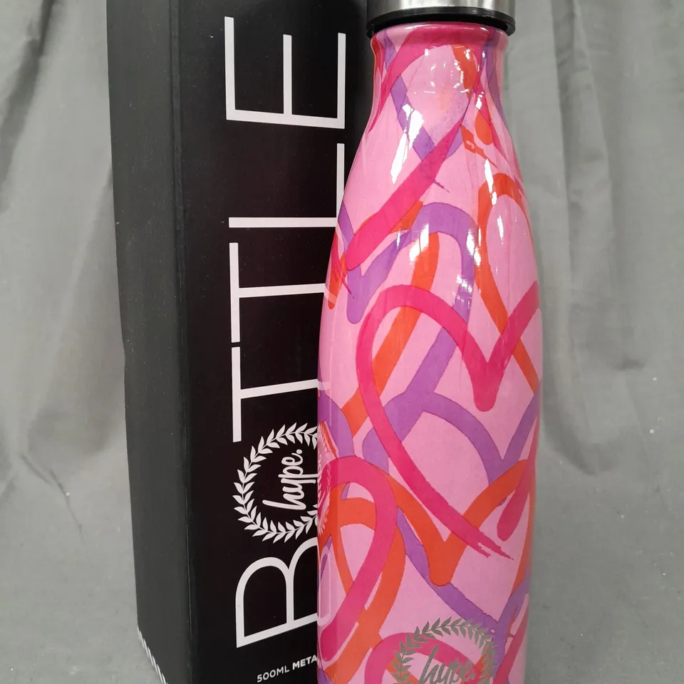 BOXED HYPE METAL WATER BOTTLE IN PINK