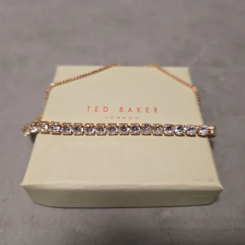 BOXED TED BAKER ROSE GOLD CUBE CUT BANGLE 