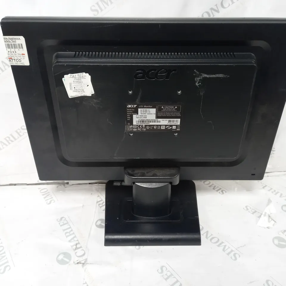 ACER AL1916W D LCD MONITOR