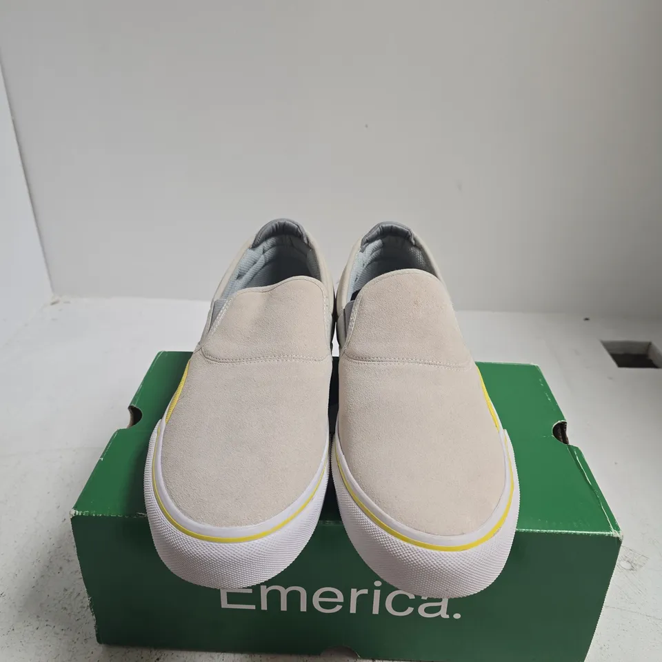 EMERICA WINO G6 SLIP-ON – GREY/YELLOW, UK SIZE 6