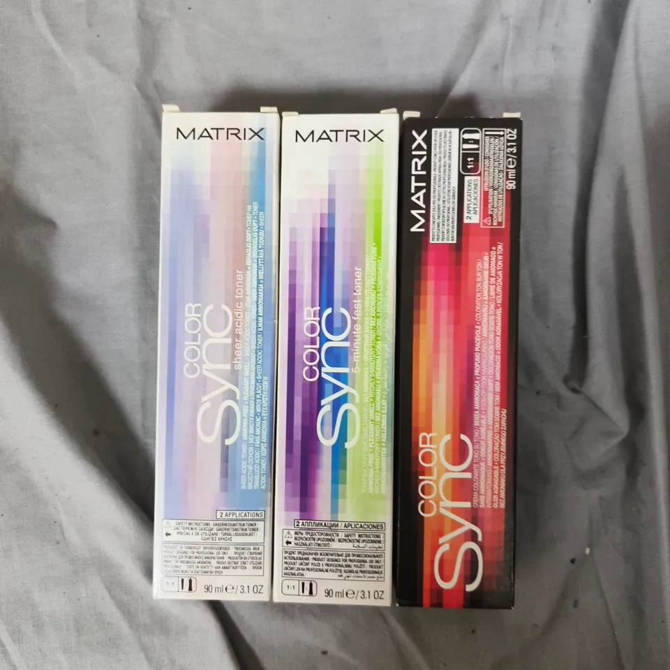 APPROXIMATELY 20 ASSORTED MATRIX SO COLOUR SYNC HAIR COLOURS