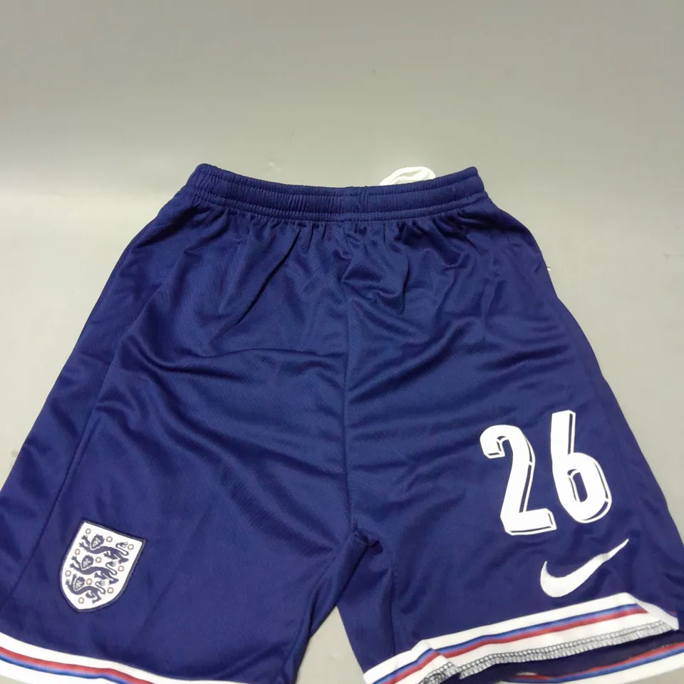ENGLAND FOOTBALL SHORTS - 26 , KIDS SIZE 26