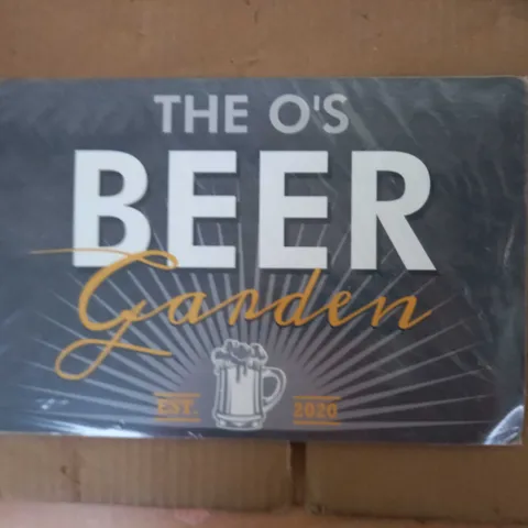 PERSONALISED "BEER GARDEN" METAL PLAQUE