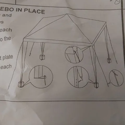 BOXED YUEBO GAZEBO 3X3 FOLDING WATERPROOF GAZEBO - COLOURS MAY VARY