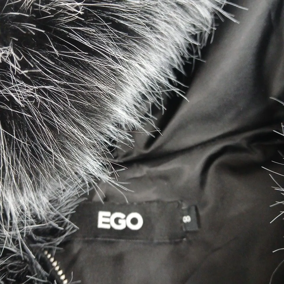 EGO GREY COAT WITH FUR TRIM – WOMEN'S OUTERWEAR