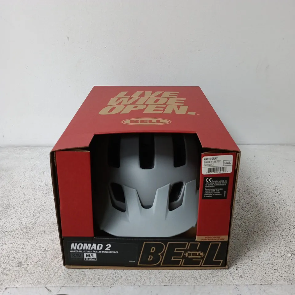 BELL NOMAD 2 BIKE HELMET – GREY, BOXED