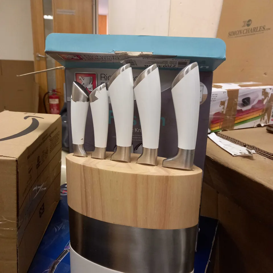 RICHARDSON SHEFFIELD FUSION  KITCHEN KNIFE BLOCK SET