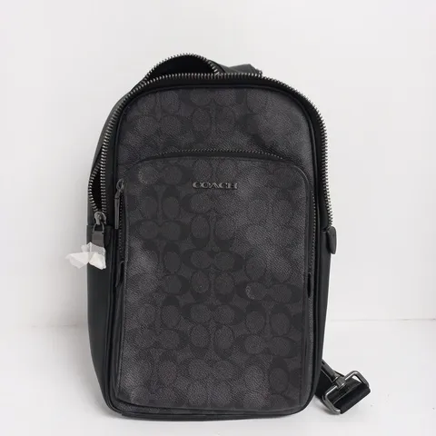 COACH SIGNATURE MONOGRAM CROSSBODY BAG – BLACK/CHARCOAL