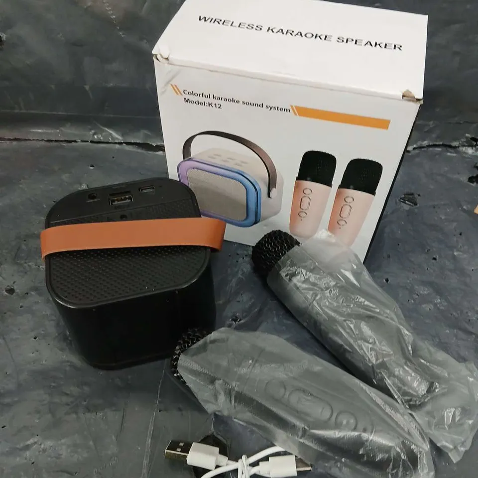 BOXED WIRELESS KARAOKE SPEAKER SET