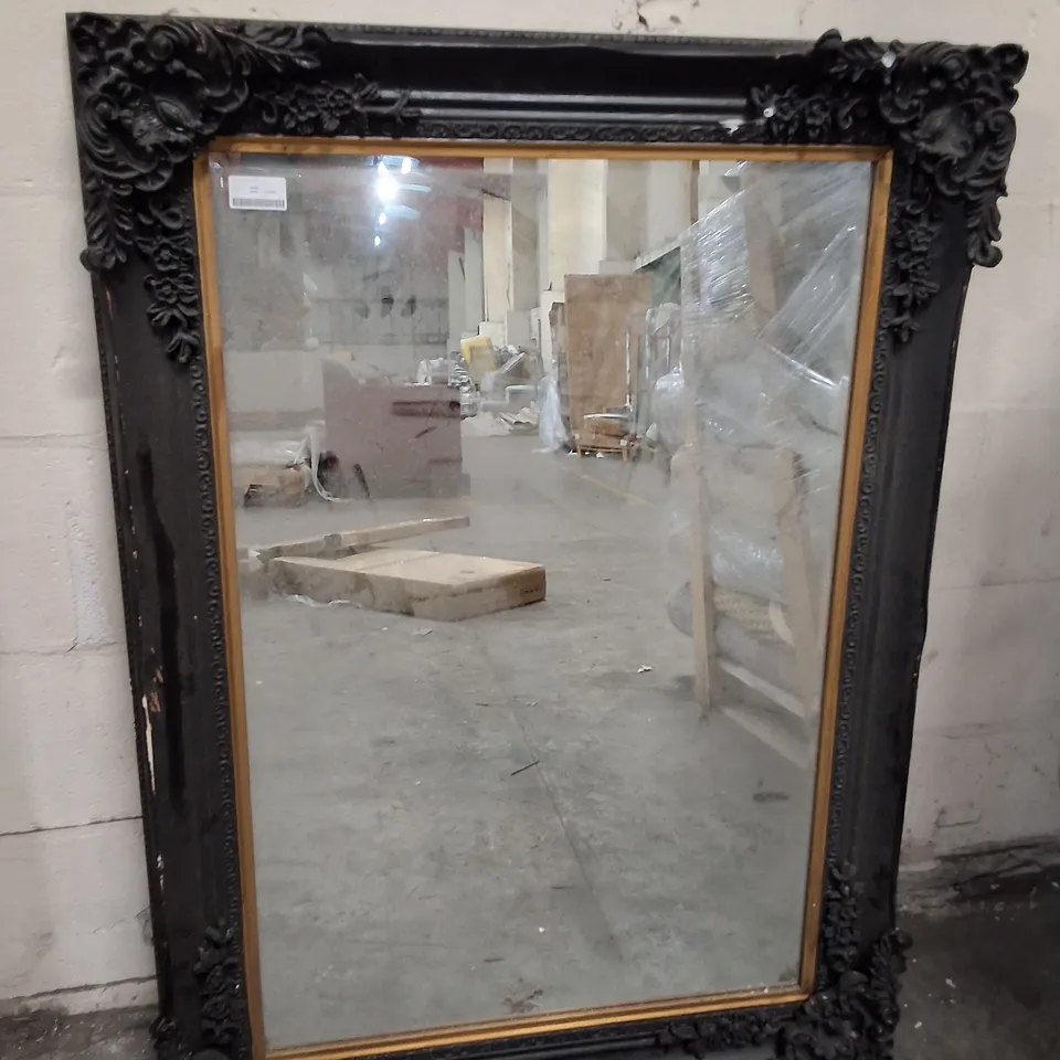 HARREISON MIRROR ANTIQUE BLACK 79×109×7CM
