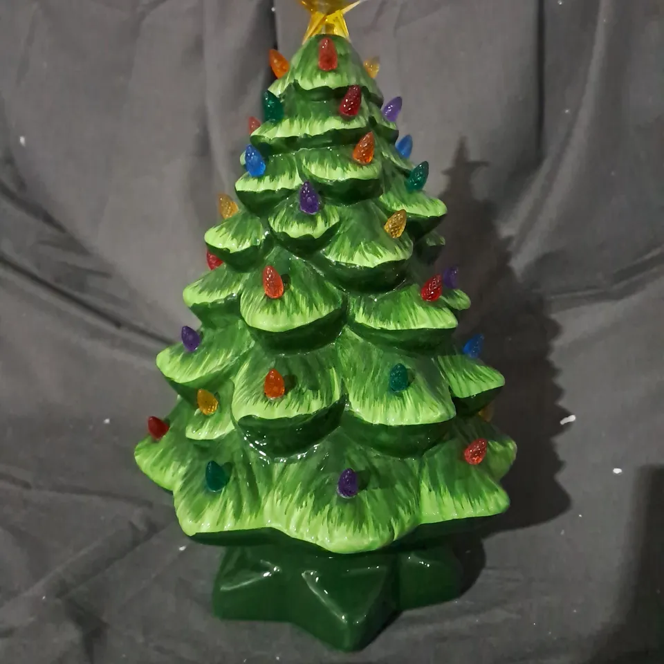 DECORATIVE FESTIVE LIGHT-UP TREE ORNAMENT