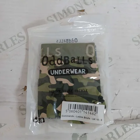 SEALED ODDBALLS UNDERWEAR COMMANDO LADIES BRIEFS - UK 10