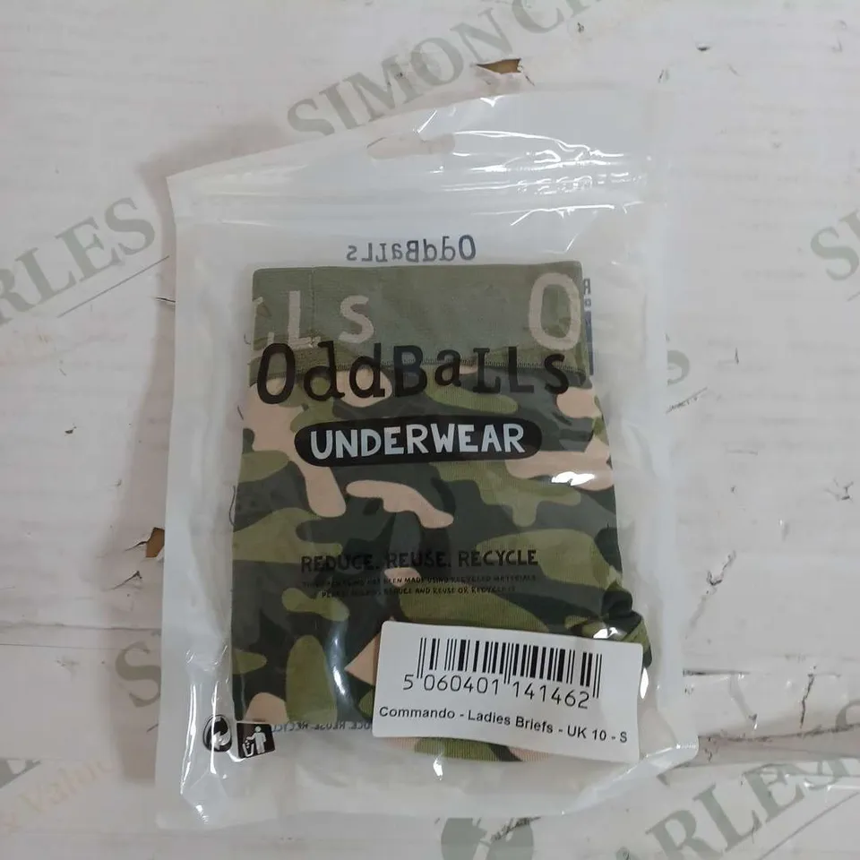 SEALED ODDBALLS UNDERWEAR COMMANDO LADIES BRIEFS - UK 10