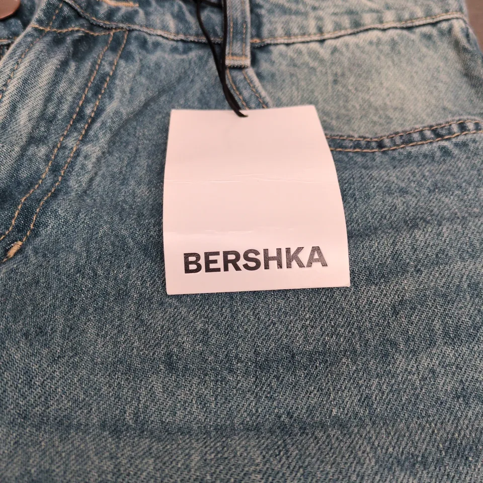 BERSHKA BARREL FIT UK12 JEANS WITH TAGS