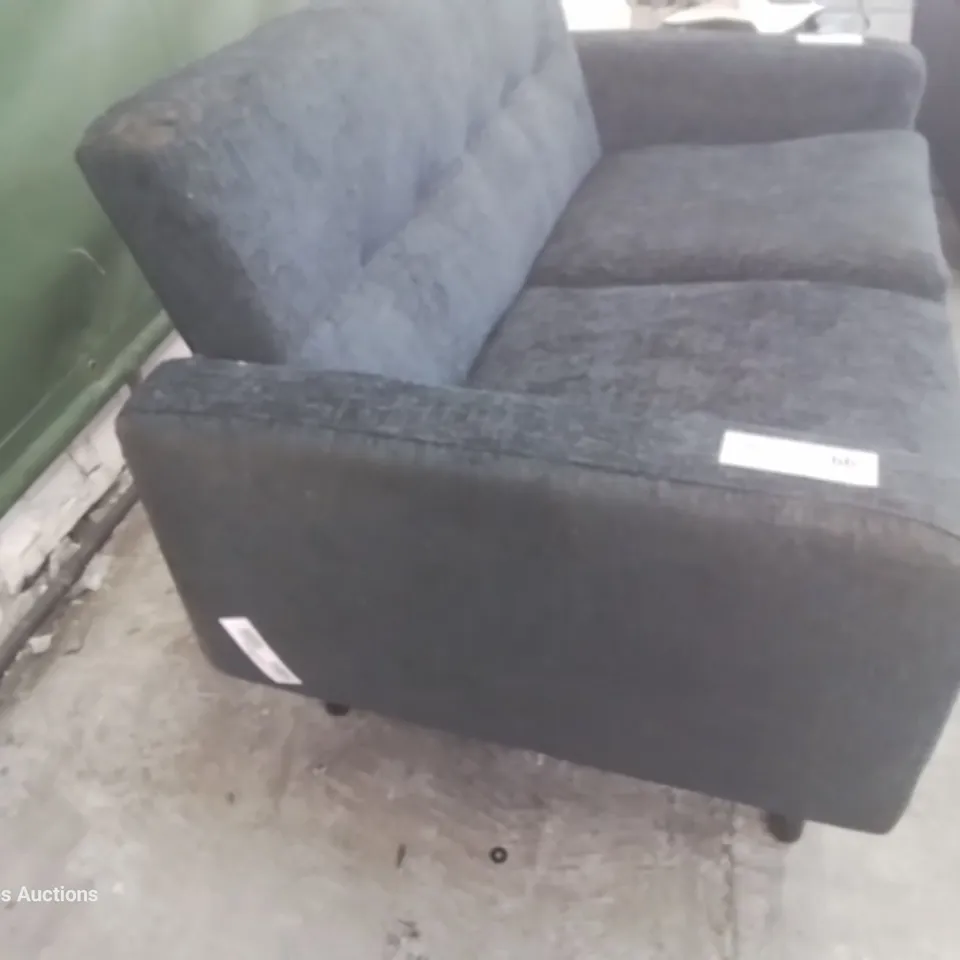 DESIGNER TWO SEATER SOFA CHARCOAL FABRIC 