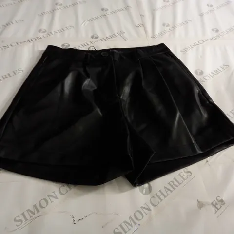 BLACK FAUX LEATHER SKIRT SIZE 10