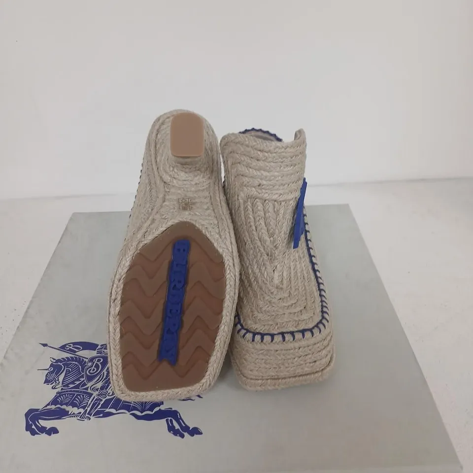 BURBERRY HEELED ESPADRILLE – WOMEN’S, UK 3 (EUR 36)
