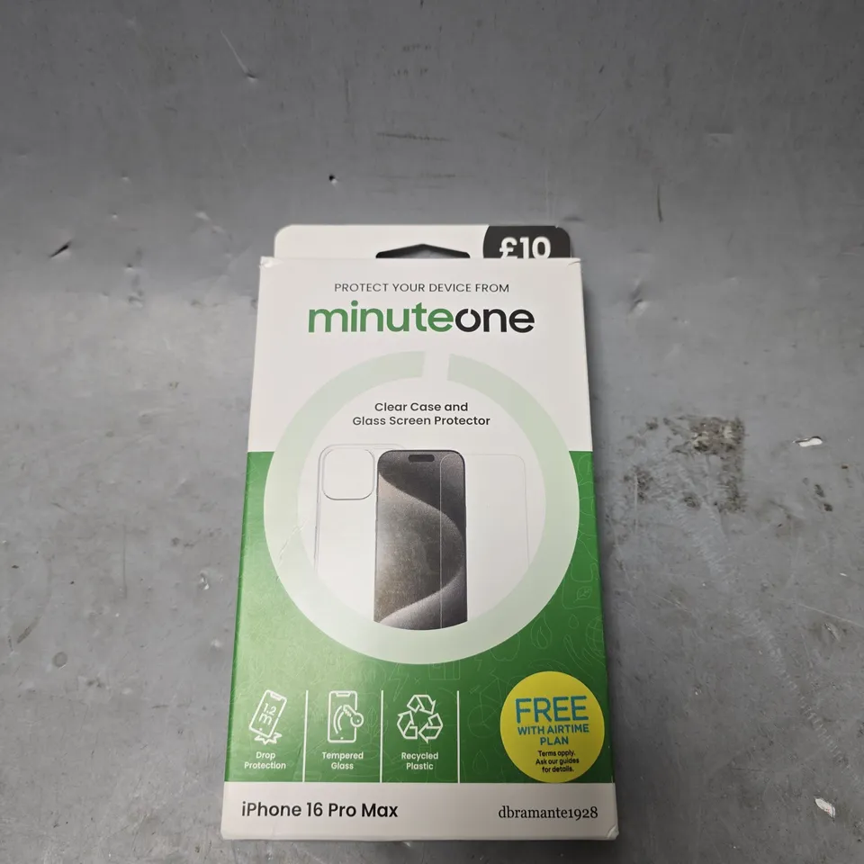 BOX OF APPROXIMATELY 20 MINUTE ONE IPHONE 16 PRO MAX CLEAR CASE
