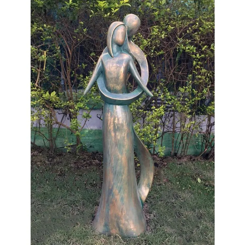 BAGGED RESENDIZ INFINITE LOVE VERDIGRIS STATUE