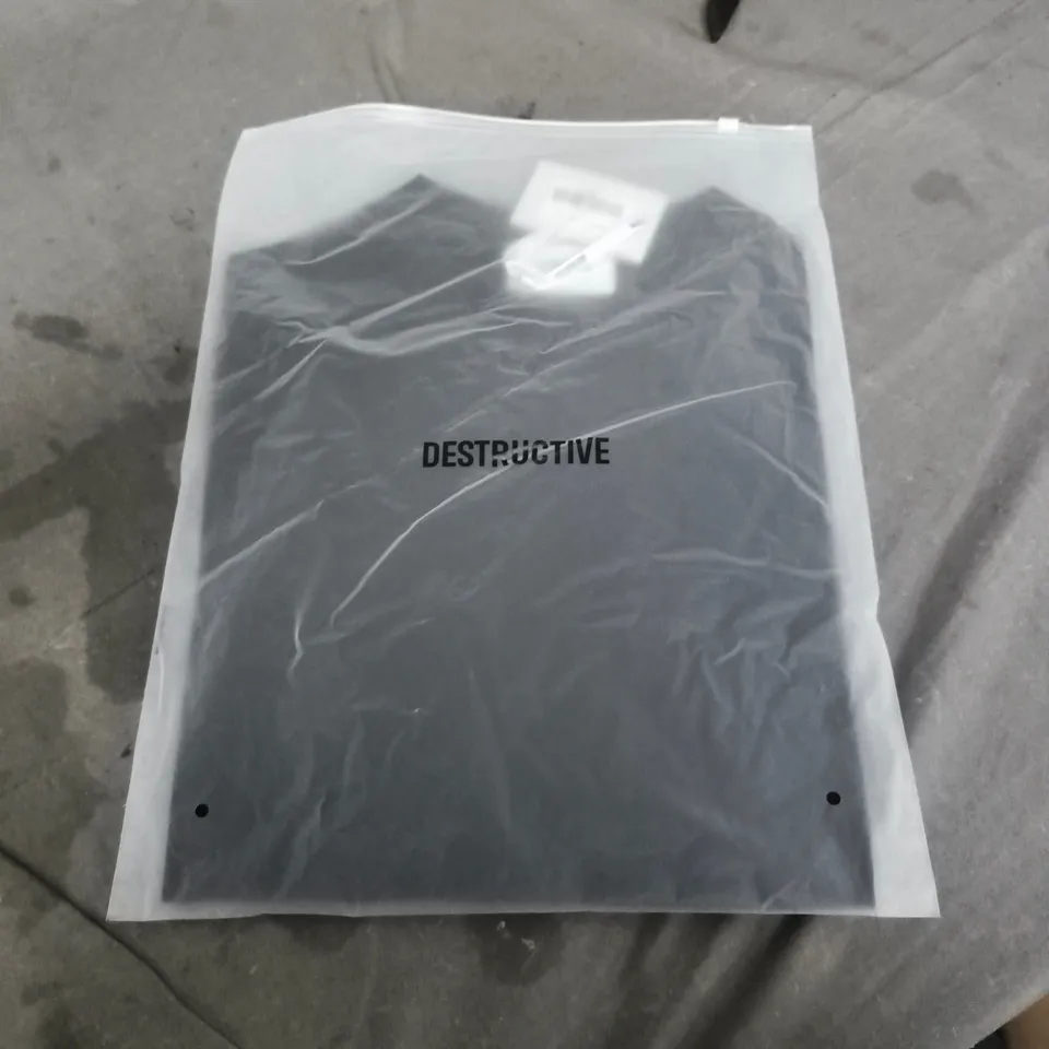 DESTRUCTIVE LIGHTWEIGHT T‑SHIRT – BLACK, UK 6 (XS)