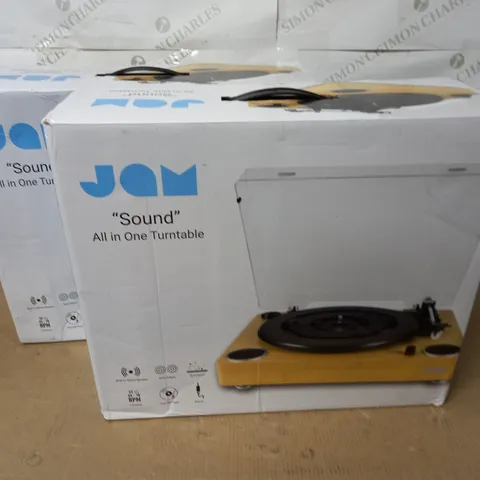 LOT OF 2 BOXED JAM SOUND ALL IN ONE TURNTABLES