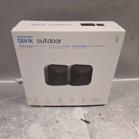 BOXED BLINK OUTDOOR BATTERY POWERED SECURITY CAMERA SYSTEM 