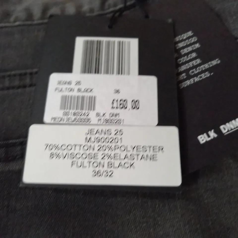 BRAND NEW BLK DNM FULTON BLACK JEANS - 36X32