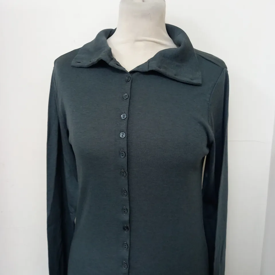 WRAP LONDON TOP IN PETROL TEAL SIZE 10 