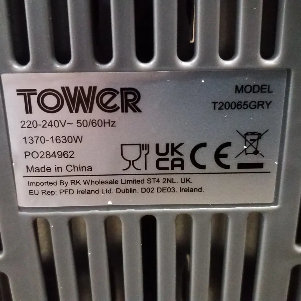 BOXED TOWER RENAISSANCE GREY 4 SLICE TOASTER