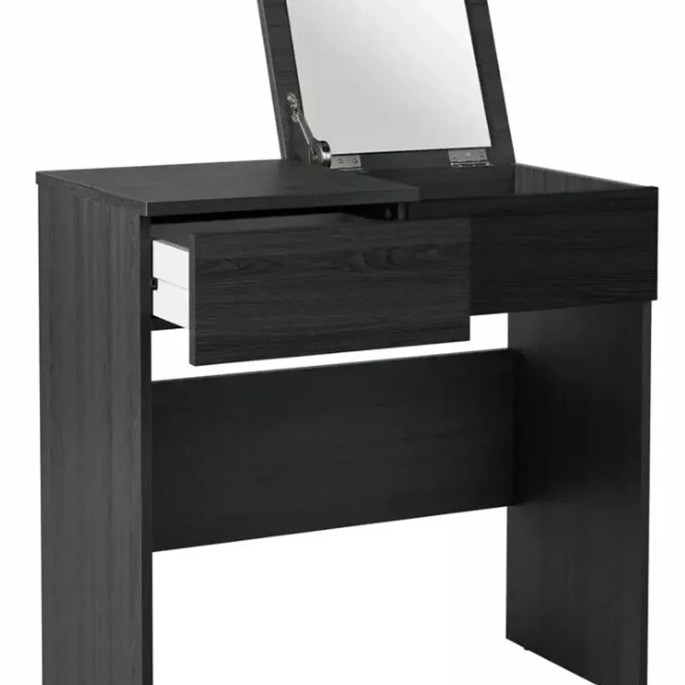 BRAND NEW BOXED MALIBU DRESSER & MIRROR SET - BLACK OAK