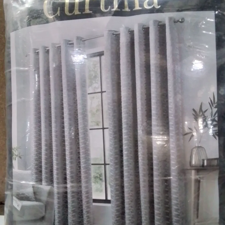 BAGGED KENDAL POLYESTER ROOM DARKENING CURTAIN PAIR - 60 X 90 -SILVER 
