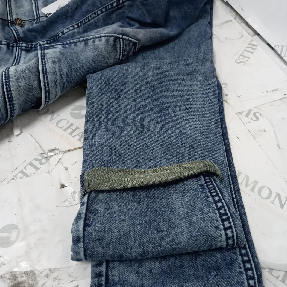 BLUE NEUTRON JEANS EASY FASHION LTD CUFFED BOTTOMS 