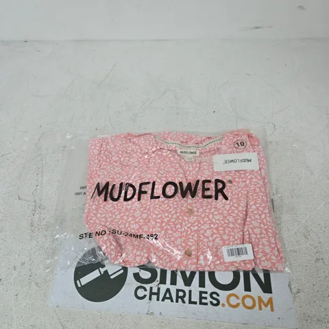 MUDFLOWER WOMEN'S PINK FLORAL BUTTON-FRONT JACKET UK 10