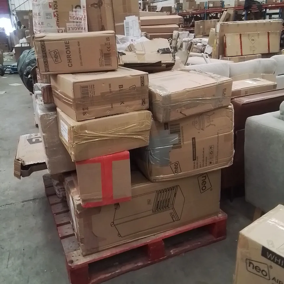 PALLET CONTAINING NEO PRODUCTS SUCH AS;AIR CONDITIONING UNIT,STORAGE BOX 320L,FAN,TUBE TENT,SACK TRUCK