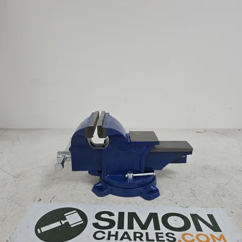 BLUE BENCH VISE WITH MOUNTING BASE