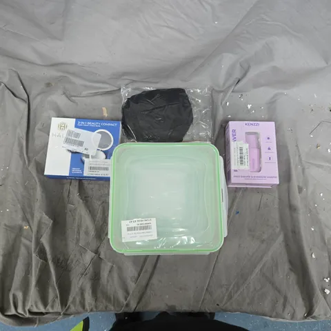 LARGE QUANTITY OF ASSORTED ITEMS TO INCLUDE COMPACT MIRROR, SET OF 5 CONTAINERS, FACE SHAVER, BIKINI BRIEF, ETC - COLLECTION ONLY