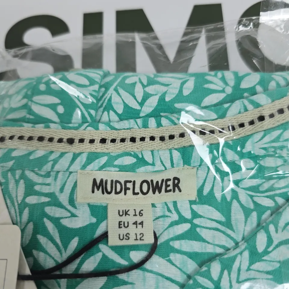 MUDFLOWER WOMEN'S LEAF-PRINT TOP – UK 16 (EU 44, US 12)