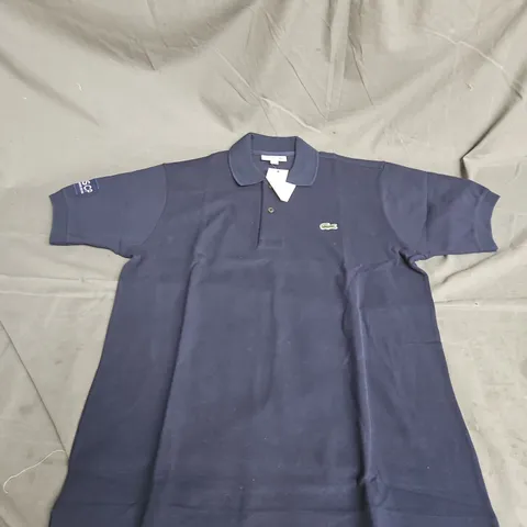 LACOSTE CLASSIC FIT BADGE POLO SHIRT IN NAVY SIZE FR 3/US S