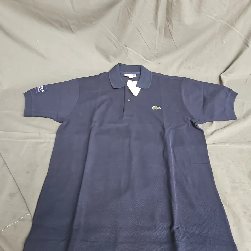 LACOSTE CLASSIC FIT BADGE POLO SHIRT IN NAVY SIZE FR 3/US S