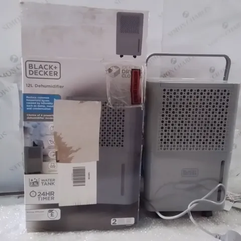 BOXED BLACK+DECKER 12L DEHUMIDIFIER 