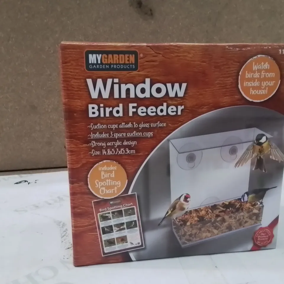 BOXED MYGARDEN WINDOW BIRD FEEDER