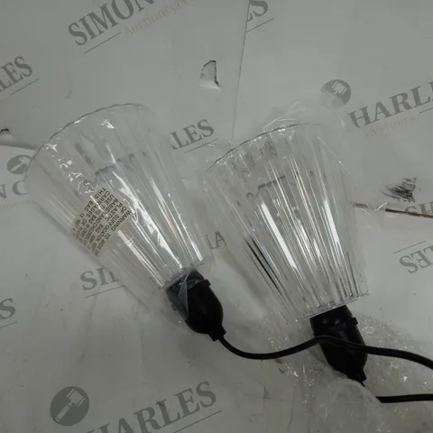 BUNDLEBERRY BY AMANDA HOLDEN SET OF 2 INDOOR OUTDOOR LIGHTS WITH FLUTED SHADE